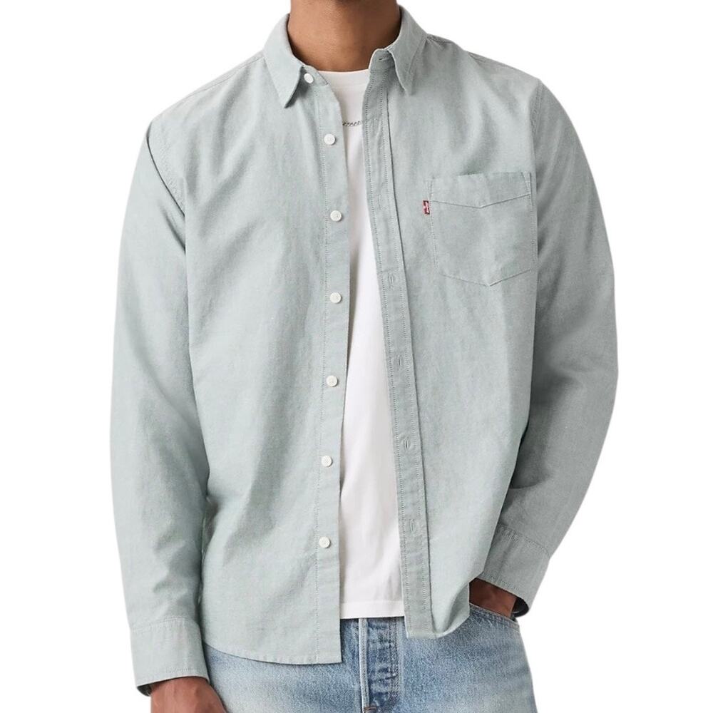 Levi’s Men’s Classic Pocket Regular Fit Button Down Shirt Mint Size S